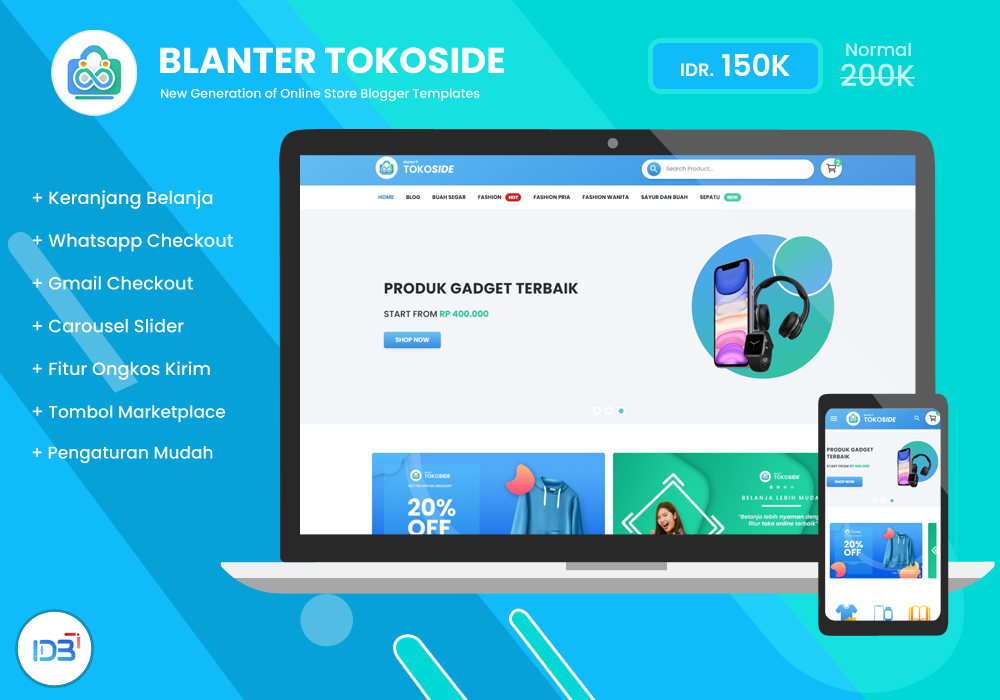 Blanter Tokoside Blogger Template Free Download