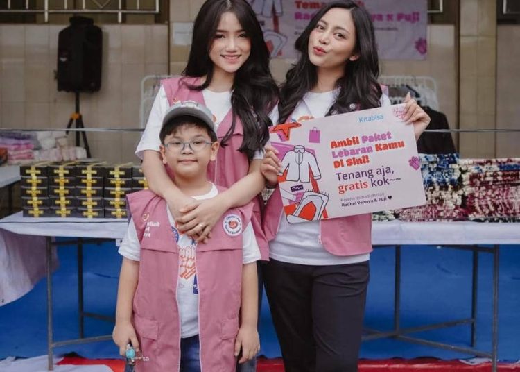 10 Foto Rachel Vennya Ajak Fuji dan Gala Berbagi, Seru!